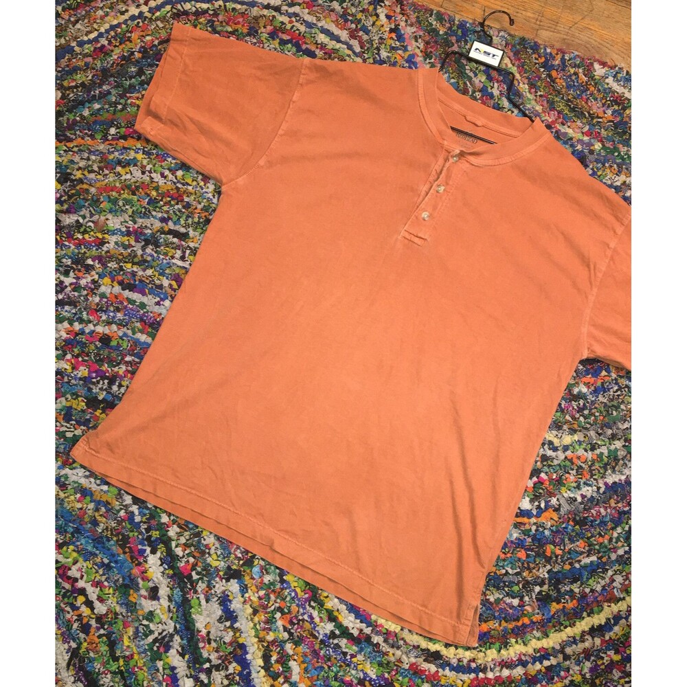 RedHead Mens Large Short Sleeve Casual Shirt Burnt Orange Tee Red TShirt